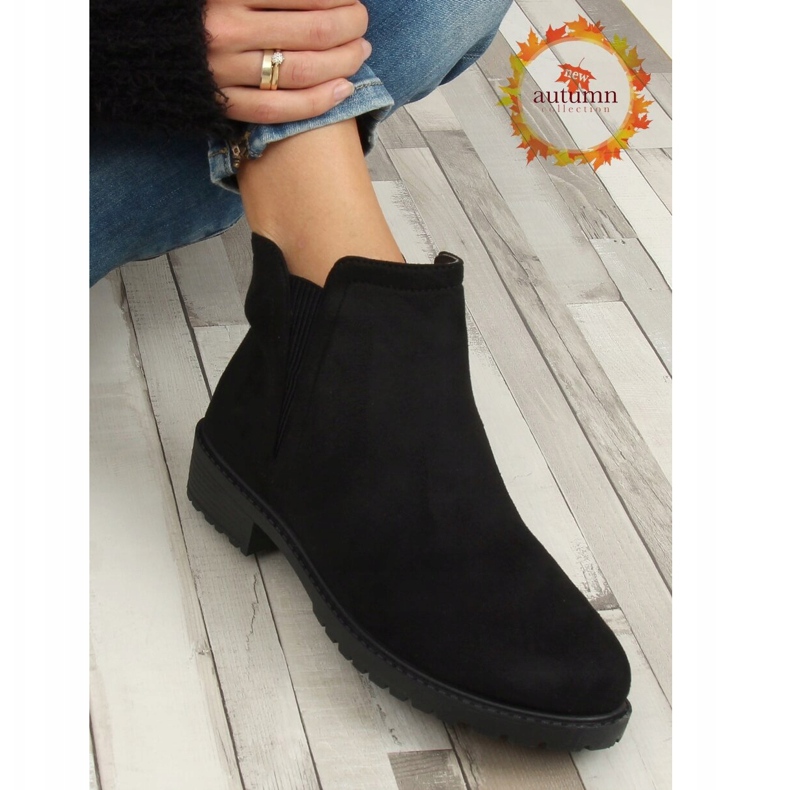 Schwarze Chelsea-Boots für Damen JB044 Schwarz 1