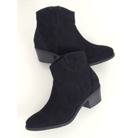 Schwarz Stiefel mit niedrigem Absatz schwarz 99-63 Schwarz 1