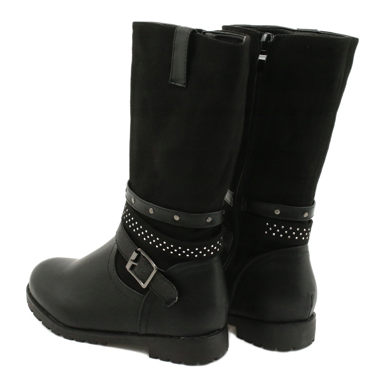 Schwarze Mädchenstiefel mit Zirkonias Evento 20DZ60-3229 1
