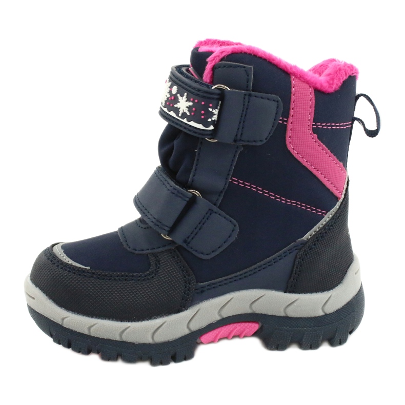 American Club Softshellstiefel mit HL47/20 Navy Membran marineblau rosa 1
