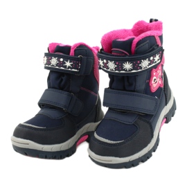 American Club Softshellstiefel mit HL47/20 Navy Membran marineblau rosa 2