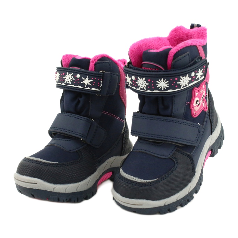 American Club Softshellstiefel mit HL47/20 Navy Membran marineblau rosa 2