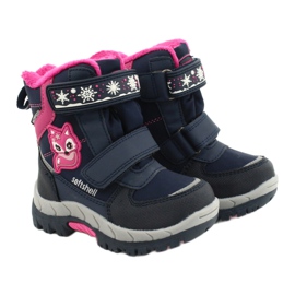 American Club Softshellstiefel mit HL47/20 Navy Membran marineblau rosa 4