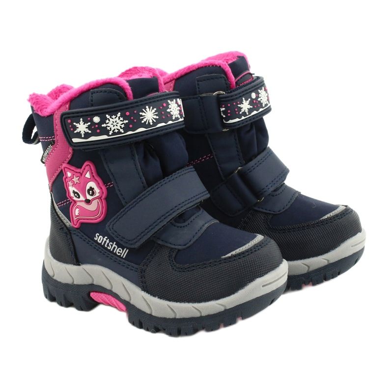 American Club Softshellstiefel mit HL47/20 Navy Membran marineblau rosa 4