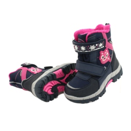 American Club Softshellstiefel mit HL47/20 Navy Membran marineblau rosa 3