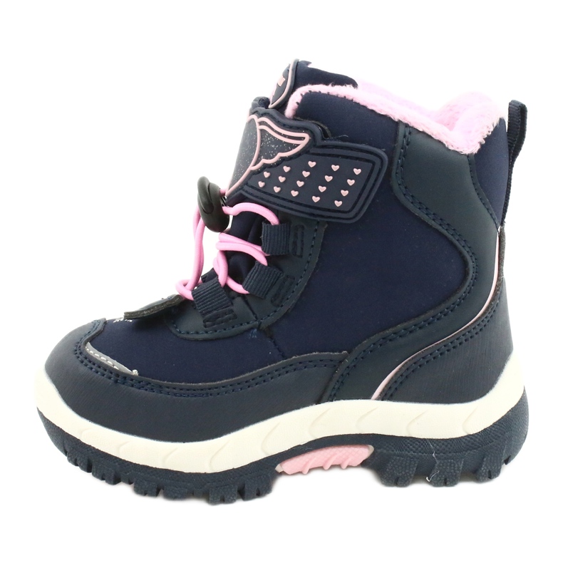 American Club Softshellstiefel mit HL48/20 Navy Membran marineblau rosa silber 1