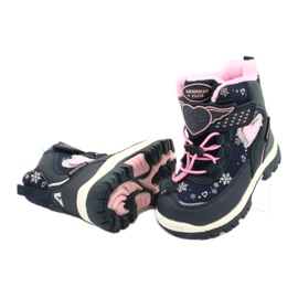 American Club Softshellstiefel mit HL48/20 Navy Membran marineblau rosa silber 3