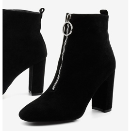 Schwarze Stiefel am Pfosten aus Öko-Wildleder Ginrolyss 1