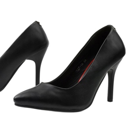 Schwarze klassische Evensplitter Heels 1