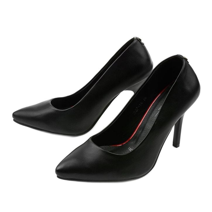 Schwarze klassische Evensplitter Heels 2