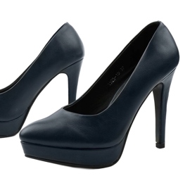 Klassische marineblaue Jynyss Heels 1