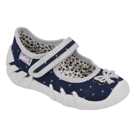Befado Kinderschuhe 109P202 navy blau silber- grau 1