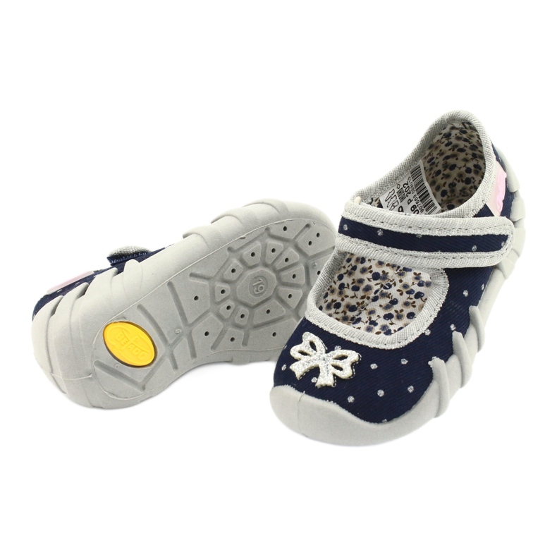 Befado Kinderschuhe 109P202 navy blau silber- grau 3
