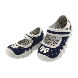 Befado Kinderschuhe 109P202 navy blau silber- grau 2