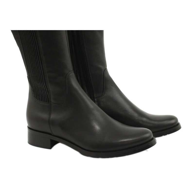 Schwarze Stiefel mit Gummiband Arka 7152 4