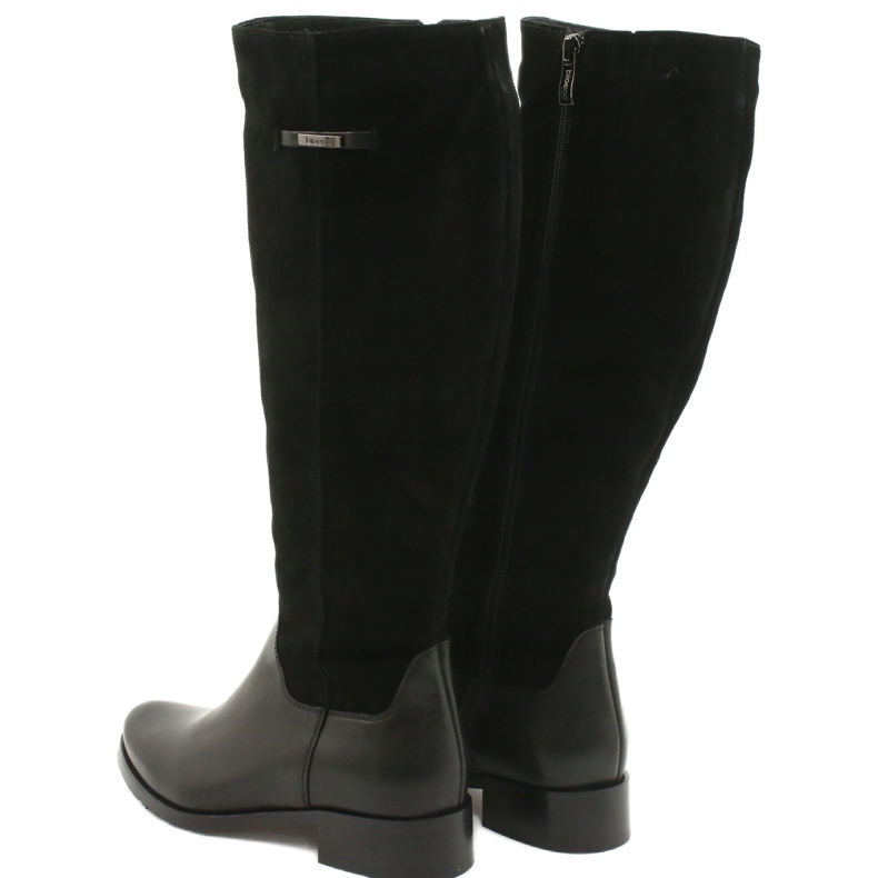 Arka Frauen Leder schwarze Stiefel 7217 2