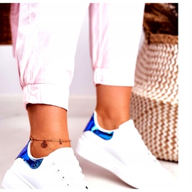 Damen Sportschuhe Lu Boo Weiß Metallic Matilda blau 2