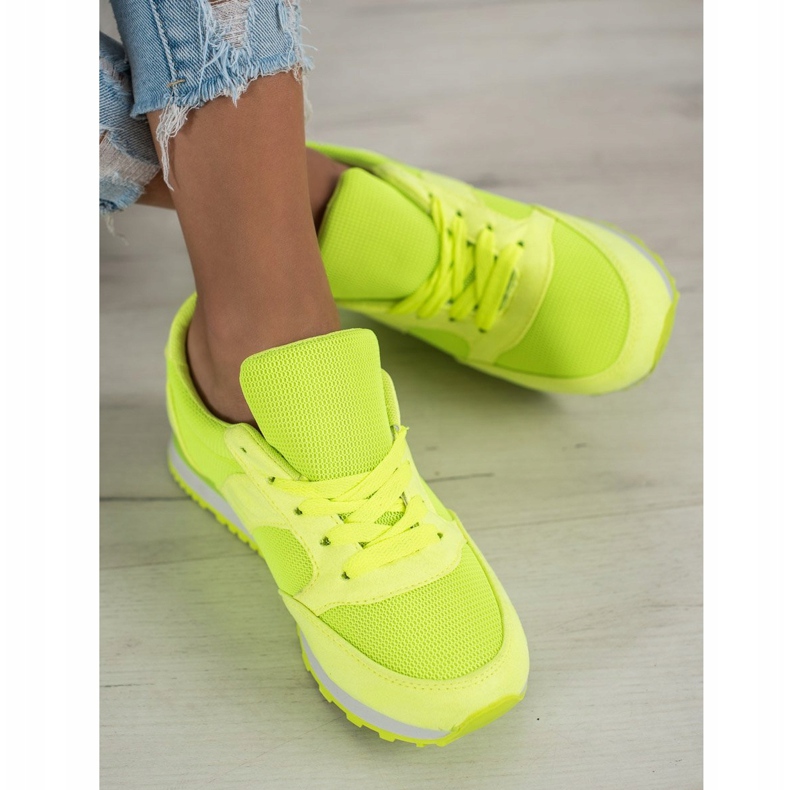 Ideal Shoes Neon-Sportschuhe gelb 1