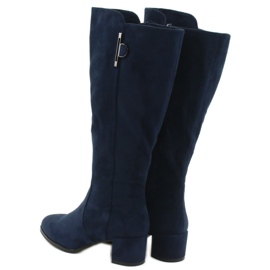 Wildleder marineblaue Stiefel Sergio leone KZ277 3