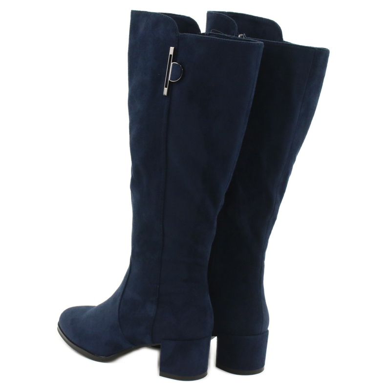 Wildleder marineblaue Stiefel Sergio leone KZ277 navy blau 3