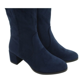 Wildleder marineblaue Stiefel Sergio leone KZ277 4