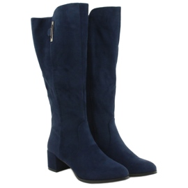 Wildleder marineblaue Stiefel Sergio leone KZ277 navy blau 2