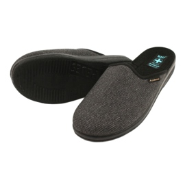 Herrenhausschuhe Adanex 24142 schwarz grau 3