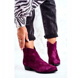 Damen Wildleder Maciejka Violet Stiefel 04289-05 lila 2