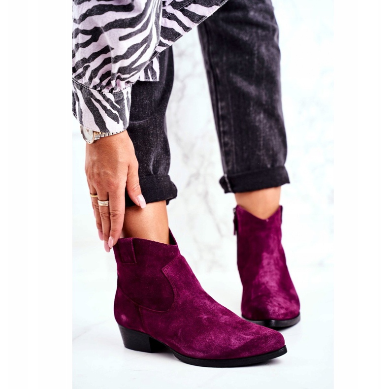 Damen Wildleder Maciejka Violet Stiefel 04289-05 lila 2