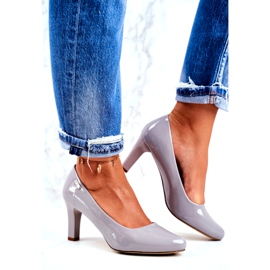 Damen Pumps Sergio Leone Grau Lackiert Orsola 2