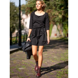 Kylie Stilvolle Trapper mit Öko-Leder rot 1