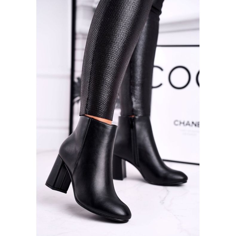 FW1 Damenstiefel mit Absatz Black Gun schwarz 1