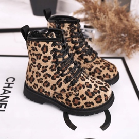 FRROCK Kinderstiefel mit Leopardenmuster Dafne braun mehrfarbig 1