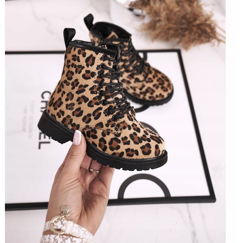 FRROCK Kinderstiefel mit Leopardenmuster Dafne braun mehrfarbig 2