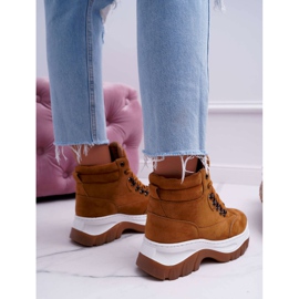 SEA Trekkingschuhe Damen Trapper Camel Greem braun 2