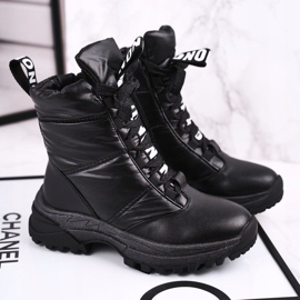 Apawwa Schneestiefel mit Fellisolierung für Kinder Schwarz Grantes 2