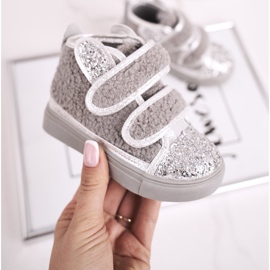 FRROCK Kinder Sneaker High Warm Grau Clifford silber- 1