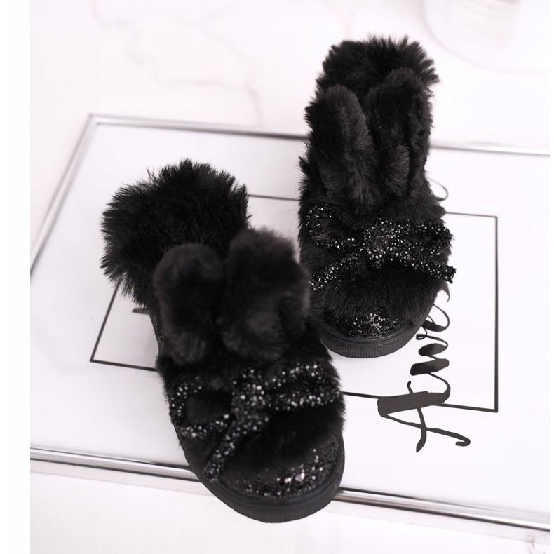 FRROCK Schwarze Mumi Warm Sneakers für Kinder 2