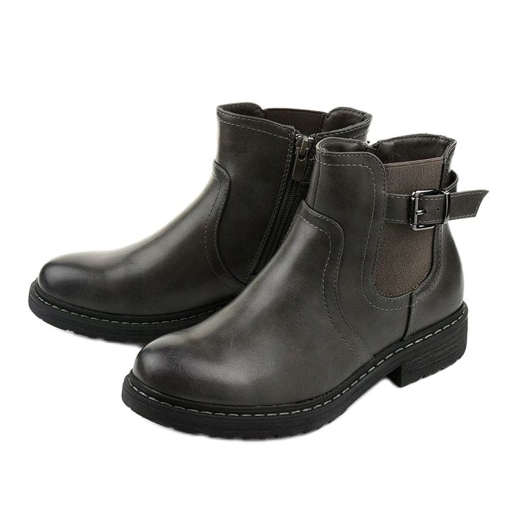 Graue Stiefel von Vicked isolierte Jodhpur-Stiefel 2