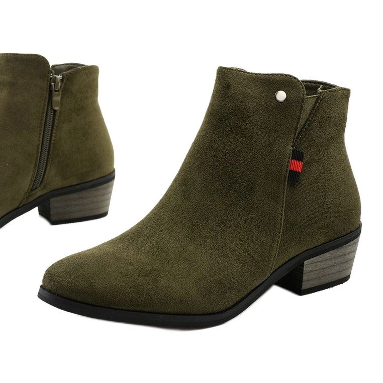 Grüne flache Stiefeletten 20Y8039-11 1
