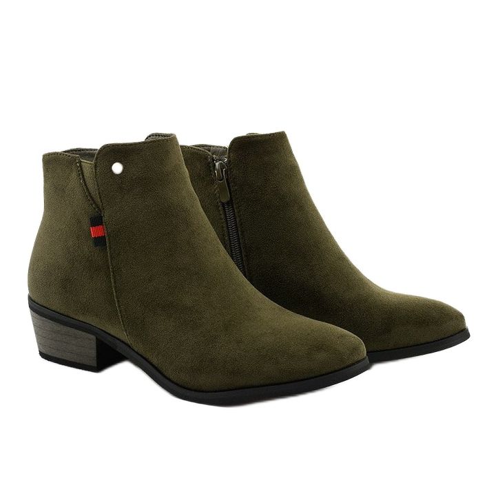 Grüne flache Stiefeletten 20Y8039-11 2
