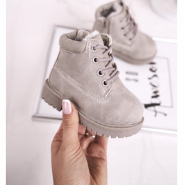 FRROCK Warme Trapperstiefel für Kinder Grau Dexter 2