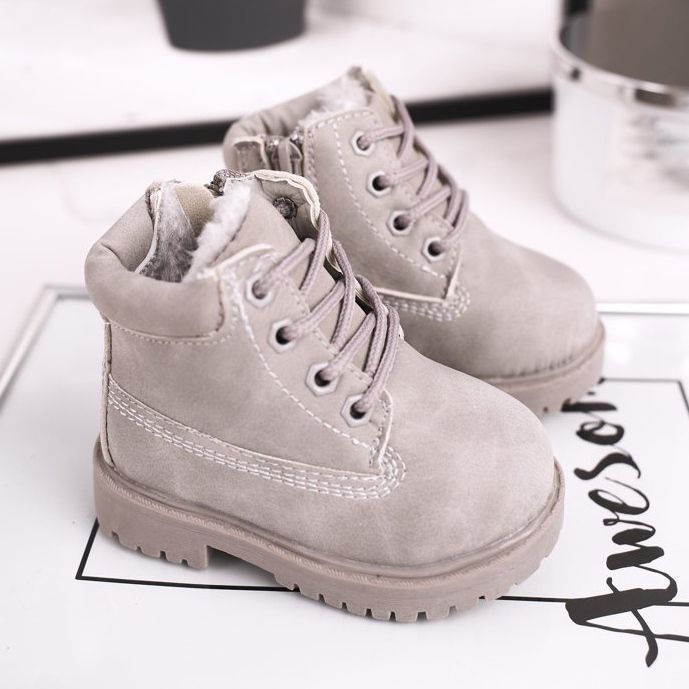 FRROCK Warme Trapperstiefel für Kinder Grau Dexter 1