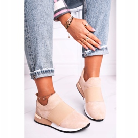 FB2 Damen Sportschuhe Sneaker Slip-on Beige Say Something 2