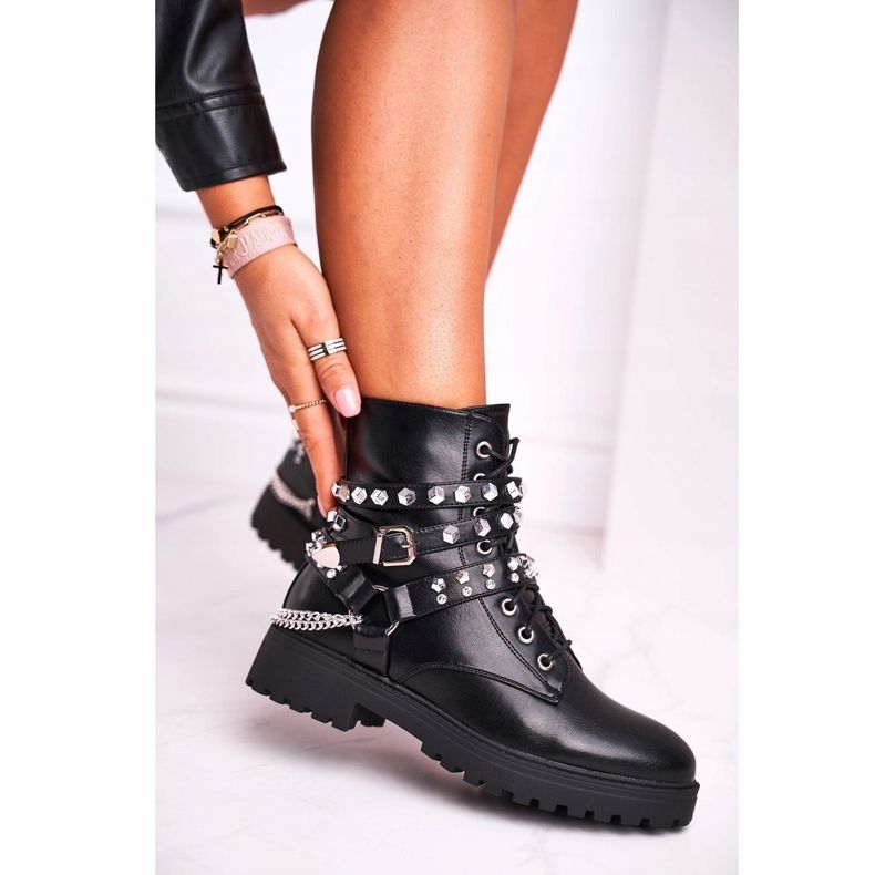 FB2 Damen Stiefel Warm Jets Chains Black Desire schwarz 1