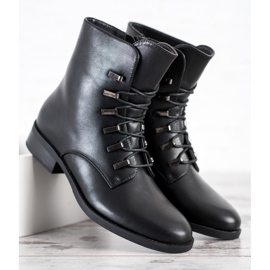 SHELOVET Klassische schwarze Stiefel 1