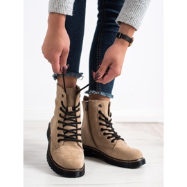 Small Swan Wildleder-Trapper beige braun 1