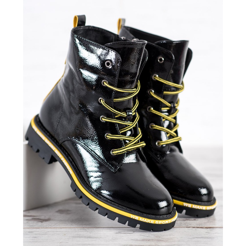 Goodin Lackierte Trapper schwarz gelb 2