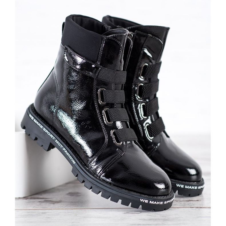 Goodin Lackierte Arbeiter mit Radiergummi schwarz 1