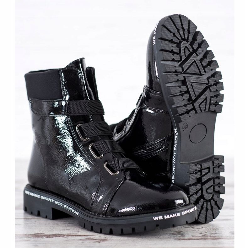 Goodin Lackierte Arbeiter mit Radiergummi schwarz 2